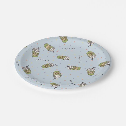 Assiettes En Carton AMIS™ | Polka Dot Central Perk Motif (Angle)