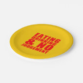 Assiettes En Carton Amitié Manger Boire Pas De Plaques De Jugement (Angle)