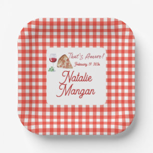 Assiettes En Carton Amore de style italien 2 Baby Shower pour future m