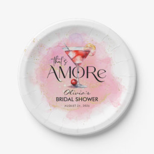 Assiettes En Carton Amore   Fête des mariées aquarelle