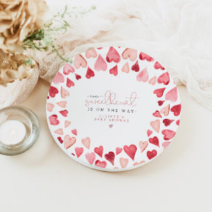 Assiettes En Carton AMORE Petit Ami Baby shower Saint Valentin