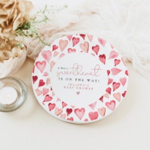 Assiettes En Carton AMORE Petit Ami Baby shower Saint Valentin