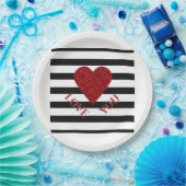 Assiettes En Carton Amour (Fête)