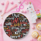 Assiettes En Carton Amour 2 (Fête)