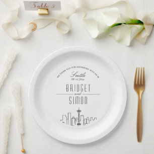 Assiettes En Carton Amour à Seattle Mariage