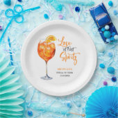 Assiettes En Carton Amour au premier Spritz Cocktail d'été pour EVJF (Fête)