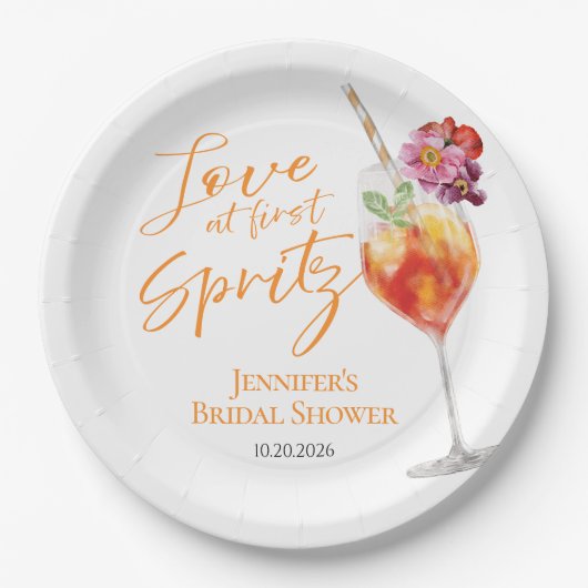 Assiettes En Carton Amour au premier Spritz | Réception de mariage à l (Devant)