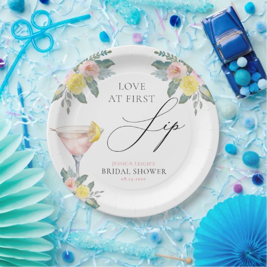 Assiettes En Carton Amour au premier verre Cocktail lumineux Enterreme (Fête)