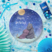 Assiettes En Carton Amour, Baby Hippo et sa mère, (Fête)