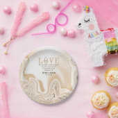 Assiettes En Carton Amour Caramel Marbre Swirl Ephésiens Écritures 4:2 (Fête)