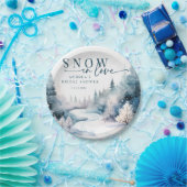 Assiettes En Carton Amour de neige | Forêt hivernale (Fête)