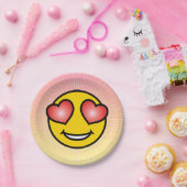 Assiettes En Carton Amour Emoji (Fête)