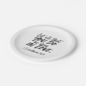 Assiettes En Carton Amour en action - 1 Corinthiens 16:14 Inspirationa (Angle)