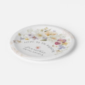 Assiettes En Carton Amour en fleur Fleur sauvage Fête des mariées rust (Angle)