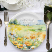 Assiettes En Carton Amour en fleurs printemps fleur nuptiale douche