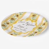 Assiettes En Carton Amour en fleurs tournesols nuptiale douche monogra (Angle)