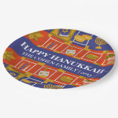 Assiettes En Carton Amour et lumière | Famille Hanoukka simple et élég (Angle)