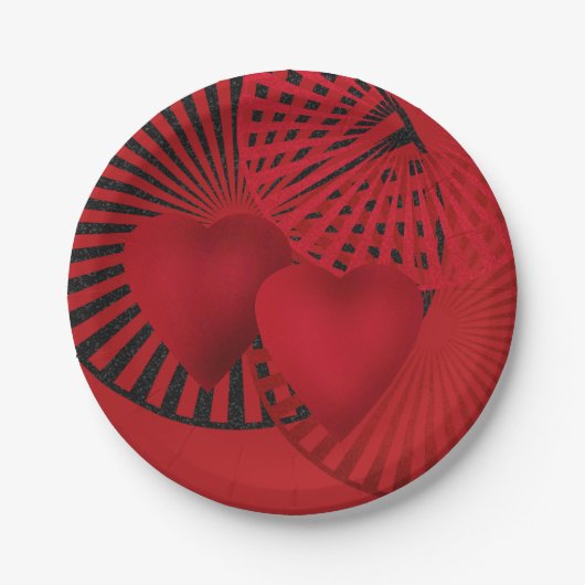 Assiettes En Carton Amour, Mariage (Devant)