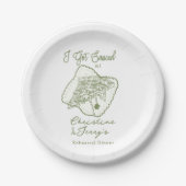 Assiettes En Carton Amour & Pizza | Dîner de répétition décontracté (Devant)