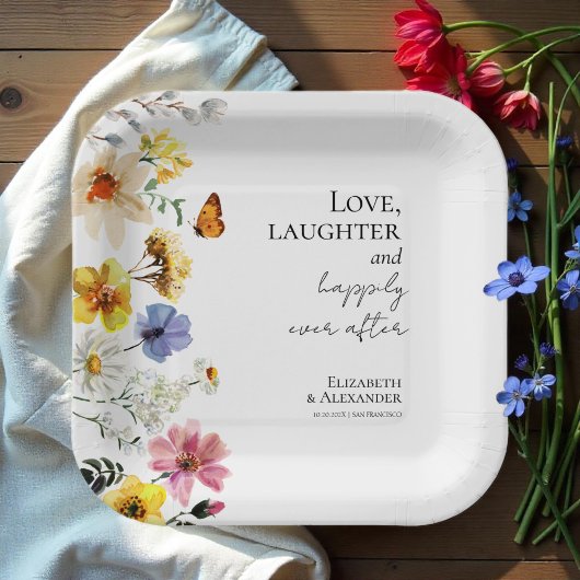 Assiettes En Carton Amour, rire et bonheur toujours après Mariage