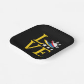 Assiettes En Carton Amour - Typographie du drapeau philippin (Angulaire)