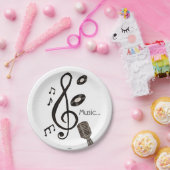 Assiettes En Carton Amoureux de la musique (Fête)