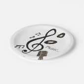 Assiettes En Carton Amoureux de la musique (Angle)