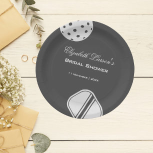 Assiettes En Carton Amoureux de Pickleball Enterrement de Vie de Jeune