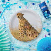 Assiettes En Carton Amoureux des chats cheetah photo (Fête)