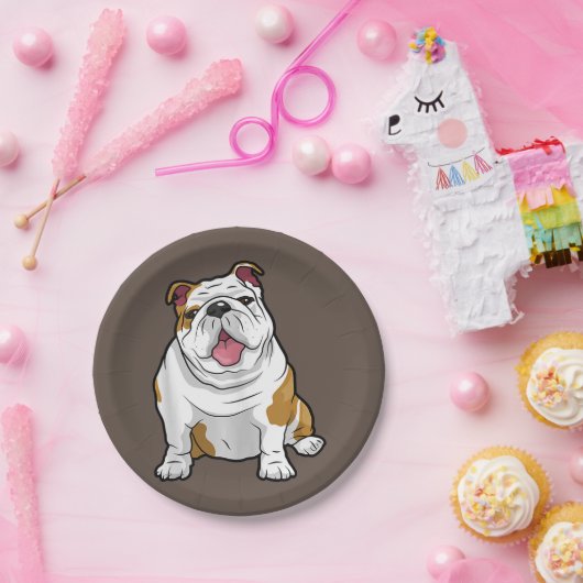 Assiettes En Carton amoureux des chiens | Drôle Français Bulldog Puppy (Fête)