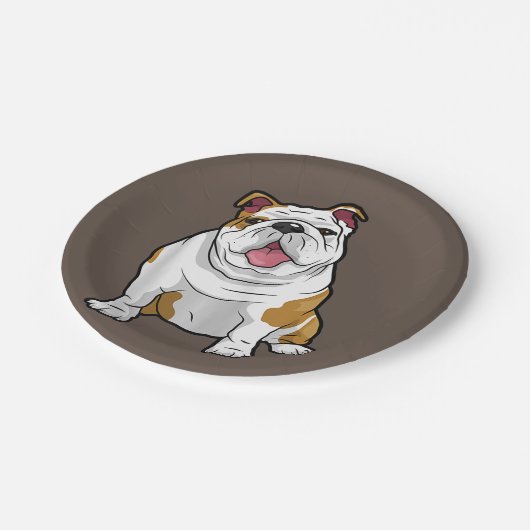 Assiettes En Carton amoureux des chiens | Drôle Français Bulldog Puppy (Angle)