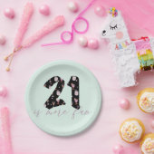 Assiettes En Carton Amusant 21e anniversaire mignon Cocktail Motif (Fête)