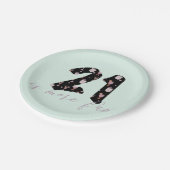 Assiettes En Carton Amusant 21e anniversaire mignon Cocktail Motif (Angle)