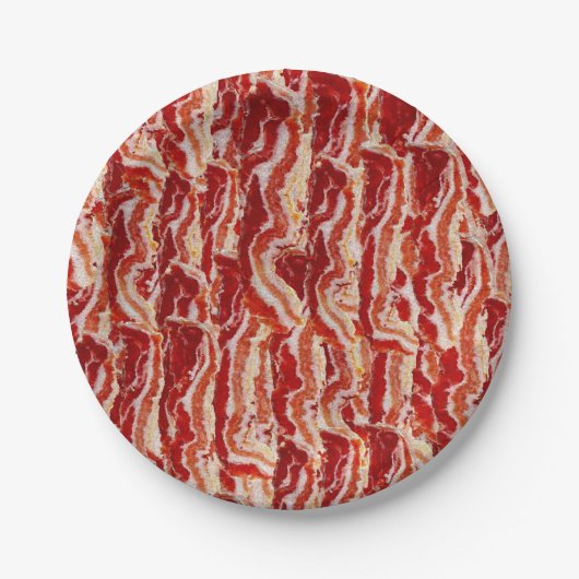 Assiettes En Carton Amusant Avec Bacon Toutes les occasions (Devant)