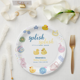 Assiettes En Carton Amusant éclaboussure Splash Canard en Caoutchouc D
