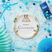 Assiettes En Carton Amusant Joy Lily Twin Double Joint Quinceanera (Fête)