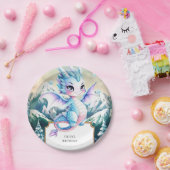 Assiettes En Carton Amusant Majestic Ice Dragon Anniversaire (Fête)