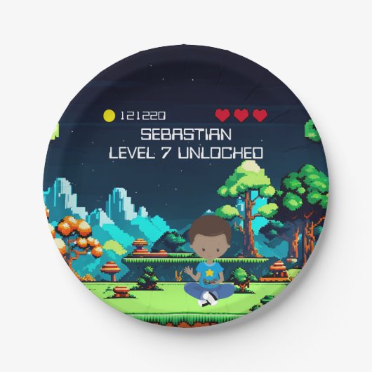 Assiettes En Carton Amusant Novelty Computer Jeu Anniversaire Fête (Devant)