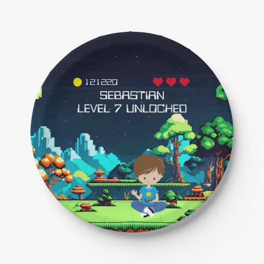 Assiettes En Carton Amusant Novelty Computer Jeu Anniversaire Fête (Devant)