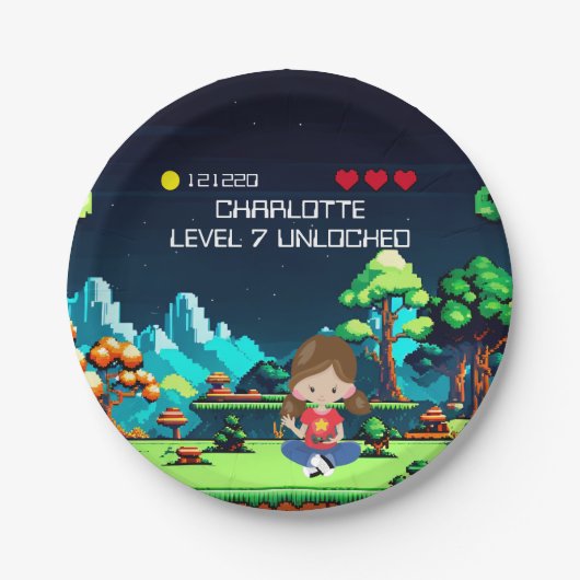 Assiettes En Carton Amusant Novelty Computer Jeu Anniversaire Fête (Devant)