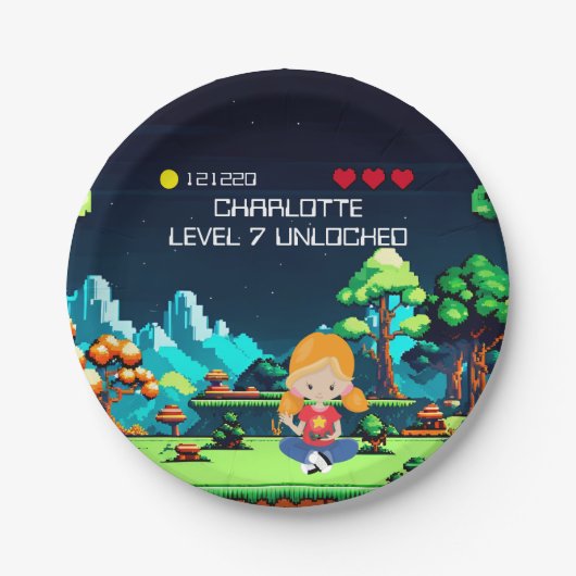 Assiettes En Carton Amusant Novelty Computer Jeu Anniversaire Fête (Devant)