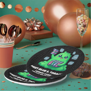 Assiettes En Carton Amusant Rencontre Blob S. Torage Arrière - plan bi