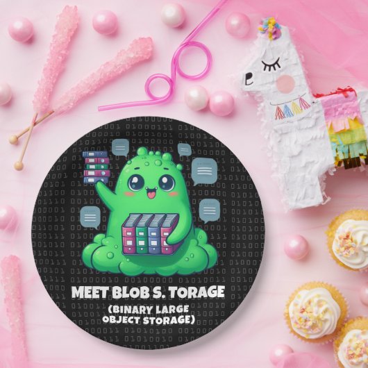 Assiettes En Carton Amusant Rencontre Blob S. Torage Arrière - plan bi (Fête)