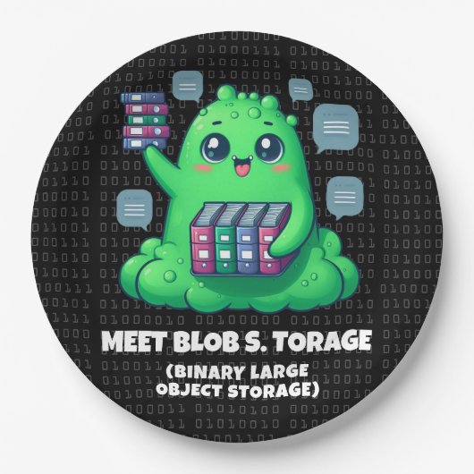 Assiettes En Carton Amusant Rencontre Blob S. Torage Arrière - plan bi (Devant)