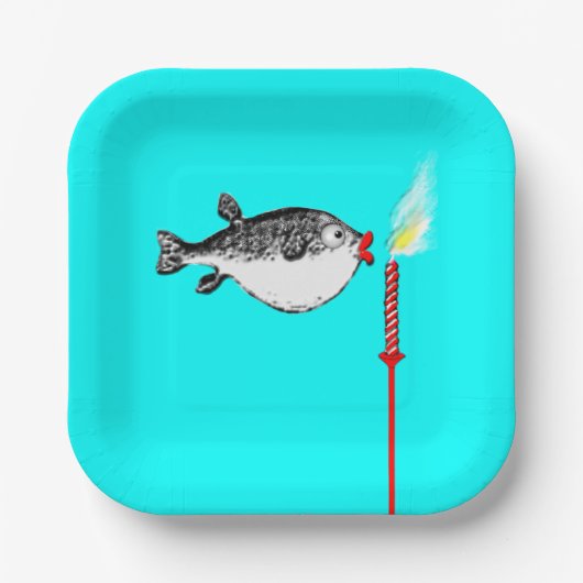 Assiettes En Carton Amusante fête d'anniversaire (Recto)