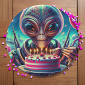 Assiettes En Carton Amusante fête d'anniversaire à thème Alien