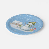 Assiettes En Carton Amusants Joyeux Noël Fête de neige (Angle)