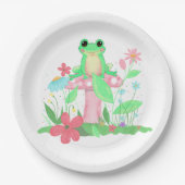 Assiettes En Carton Amusement de grenouille (Devant)