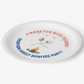 Assiettes En Carton Amusement de S'mores Feu de camp Célébration de Fr (Angle)