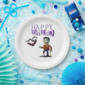 Assiettes En Carton Amusement Halloween personnalisable (Fête)